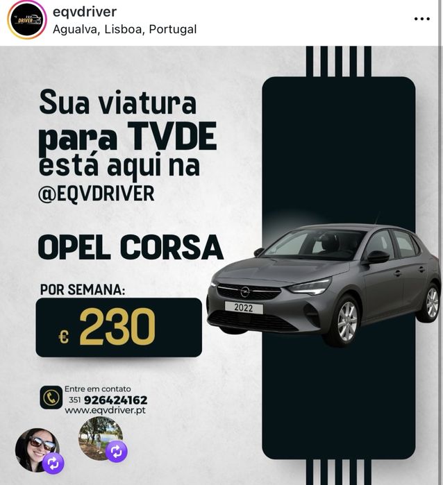 Carro TVDE Opel Corsa