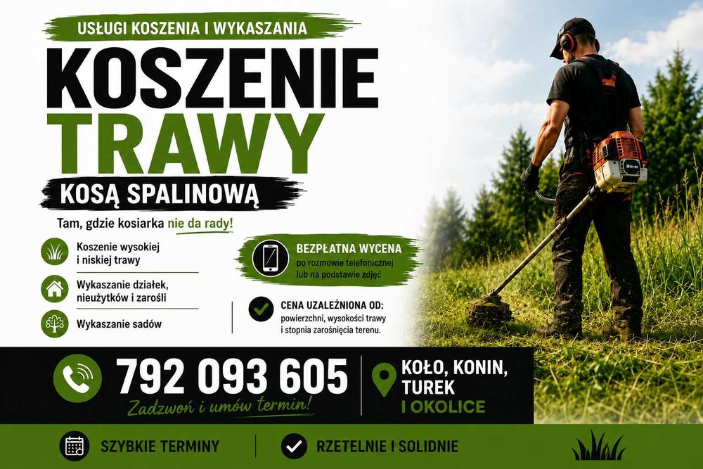 Koszenie Trawy Kosą Spalinową