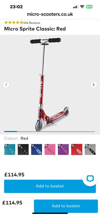Micro Scoter Sprite Classic: Red