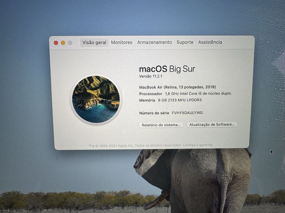 Macbook air 2019 13 polegadas