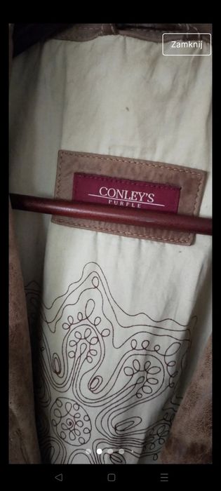 Kurtka skórzana stójka z paskiem