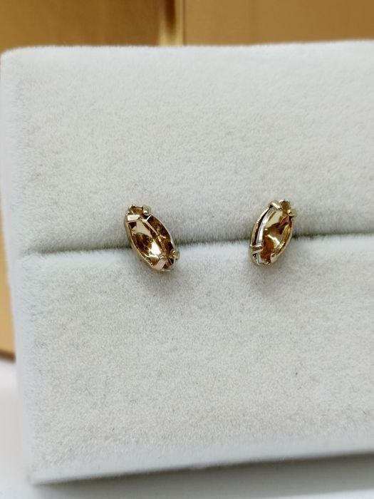 NOWE pozłacane srebro 925 kolczyki piękny wzór