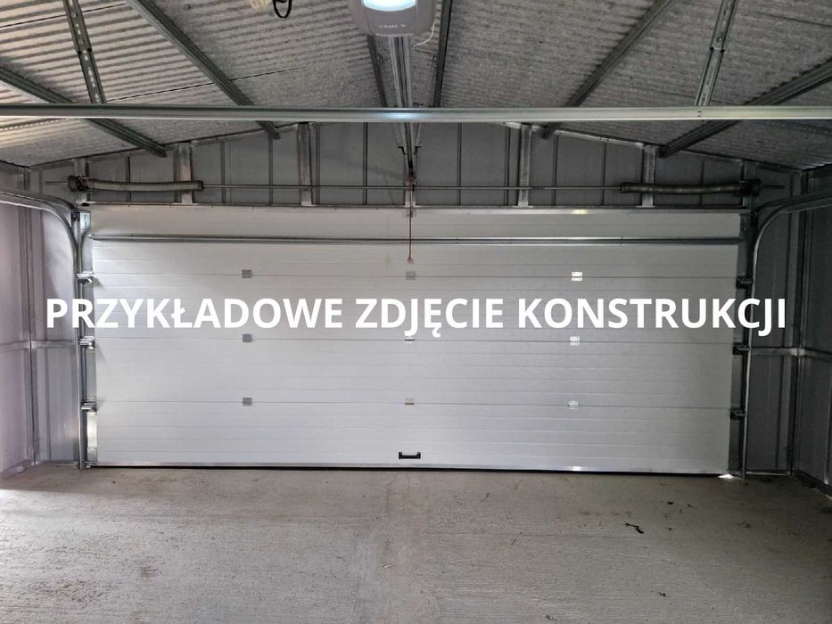 Garaż 7x5m garaz blaszany z bramą segmentową drewnopodobny |6x6 9x5|