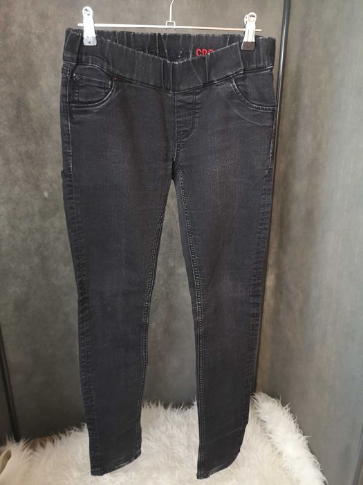 CROSS Jeans czarne jeansy joggery W27 L32 XS/S