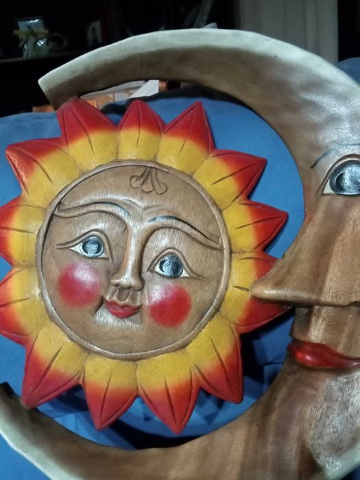 Peca decorativa sol e lua