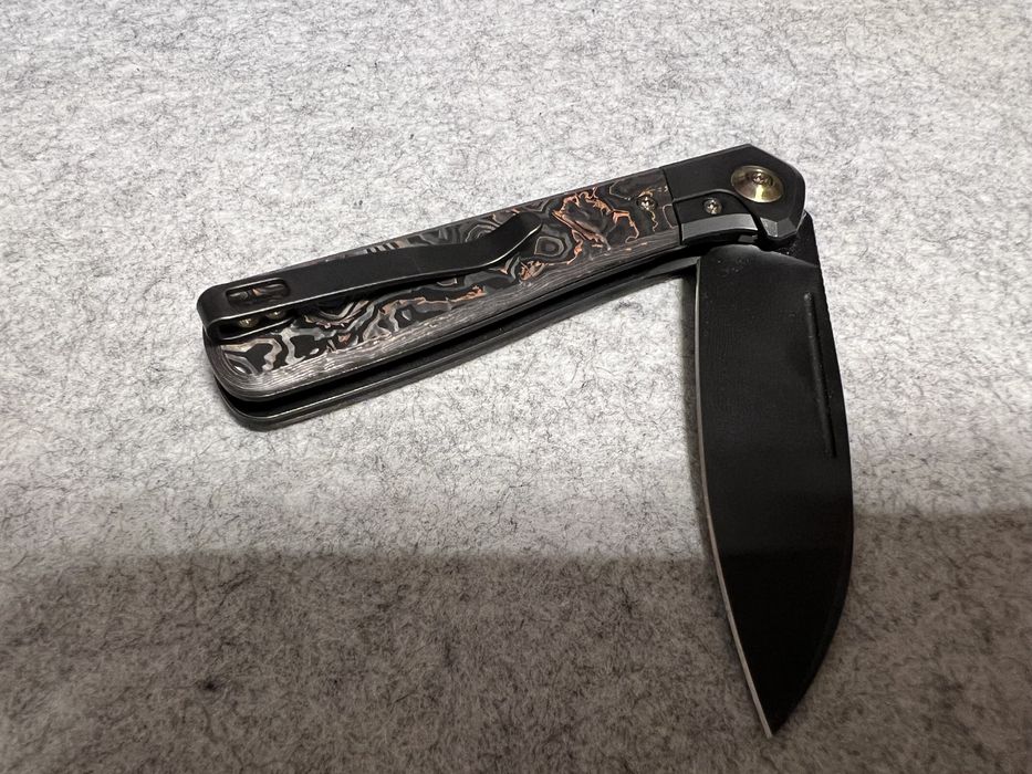 Nóż składany EDC WE Knife Soothsayer Titanium with Copper CPM 20CV