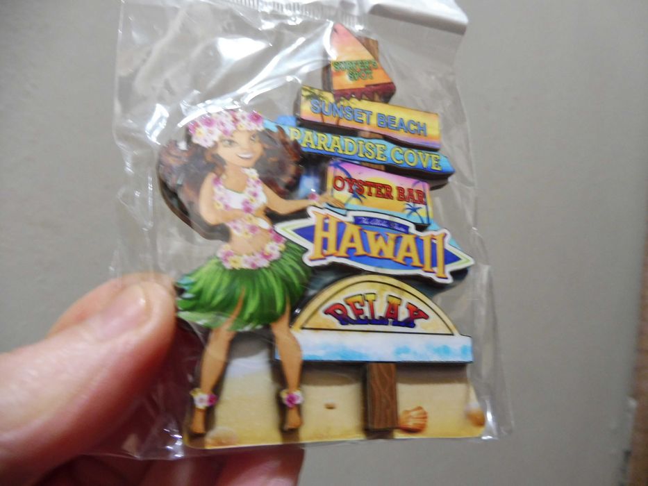 Lakierowany magnes na lodówkę Hawaje zagraniczny