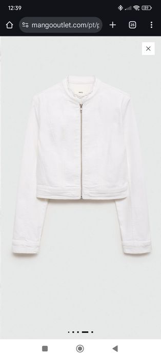 Casaco ganga curto Mango novo com etiqueta