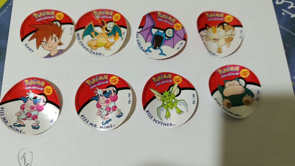 Cromos Pokémon chupa chups
