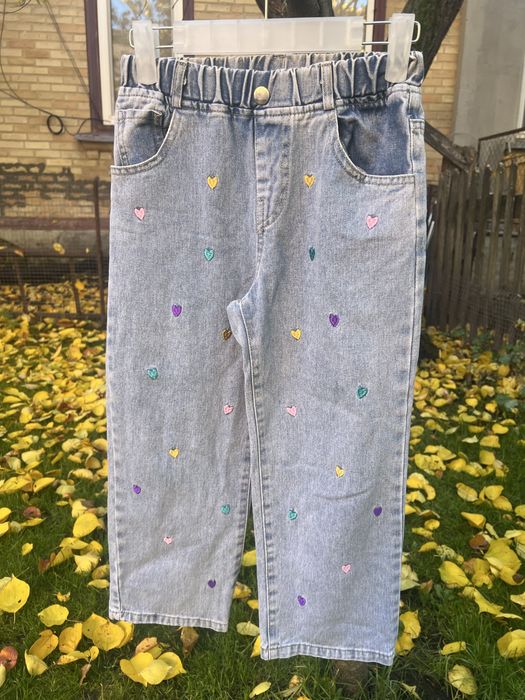 Модні джинси кльош на дівчинку 6-7 років