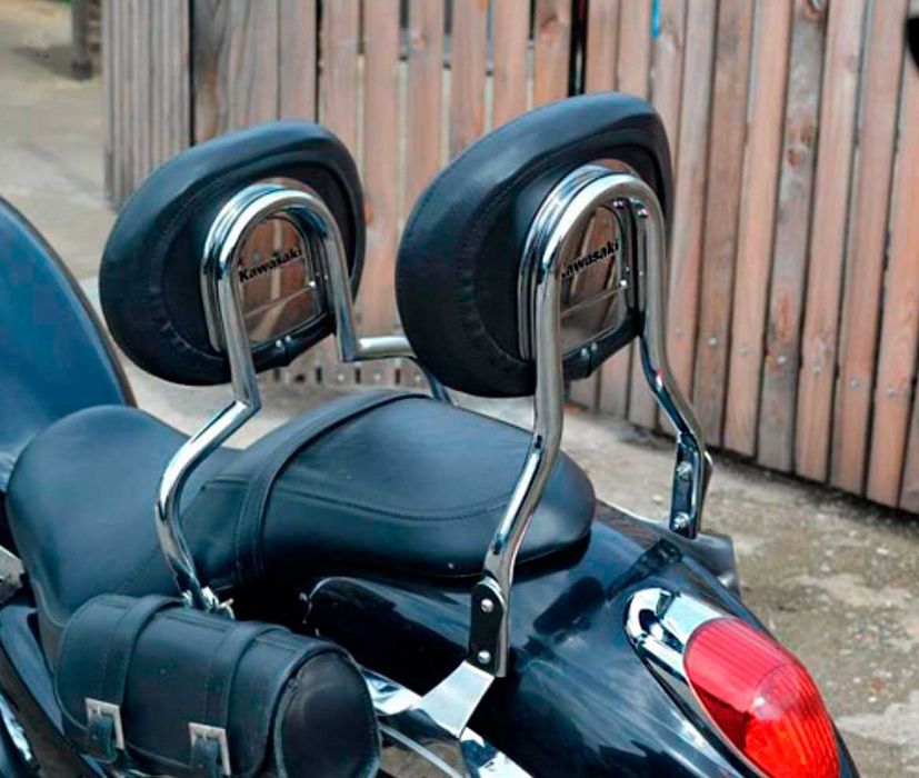 Спинка пасажира для Yamaha, Honda, Suzuki, Kawasaki (Нержавійка/Хром)