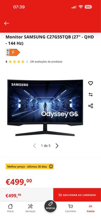 Monitor pc samsung G5