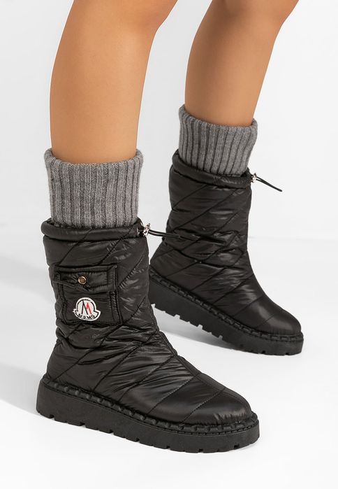 Czarne Śniegowce Damskie R 41