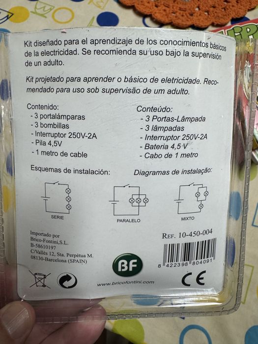 kit escolar de eletricidade