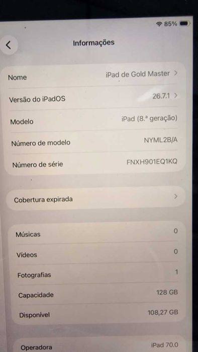 IPAD APPLE 8ª Geração