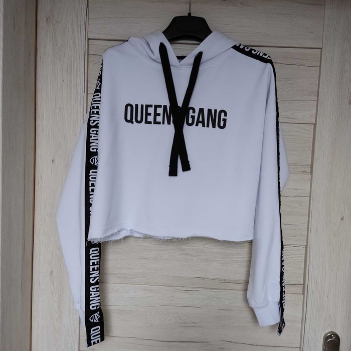 Krótka bluza Crop top Queen Gang Olimp S 36 biała