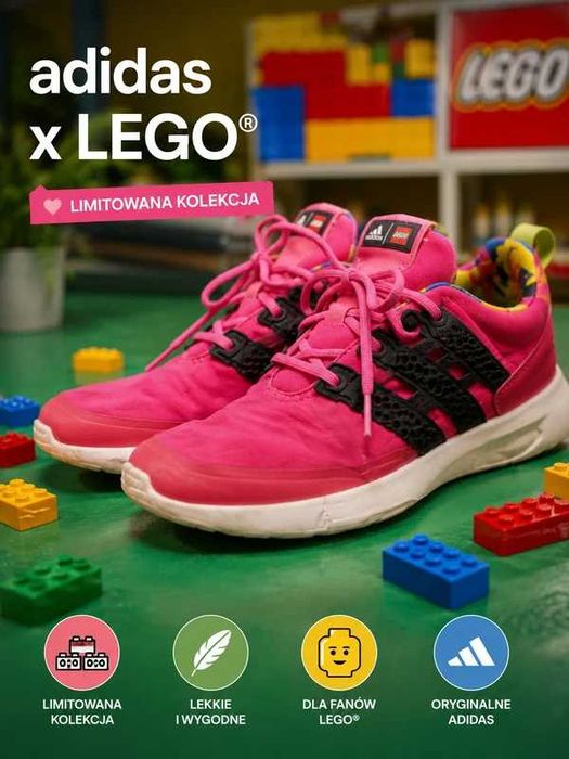 Adidasy magenta z serii LEGO