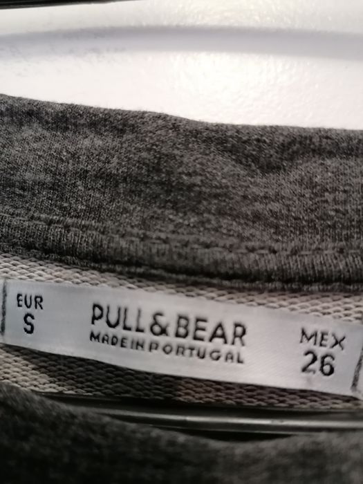 Tunika, sweter Pull & Bear S szara sukienka codzienna