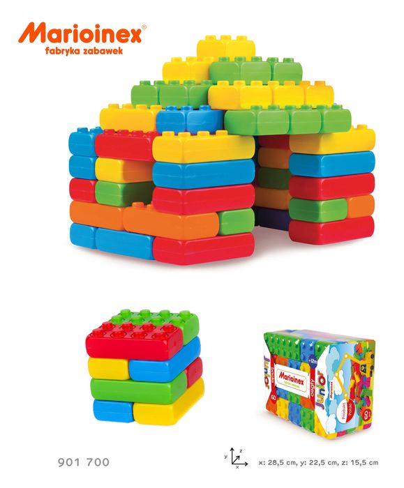 MARIOINEX 901700 KLOCKI CEGŁY junior 60 elementów