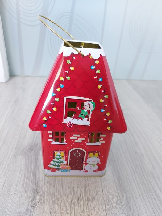 Metalowy, świąteczny lampion na tealight