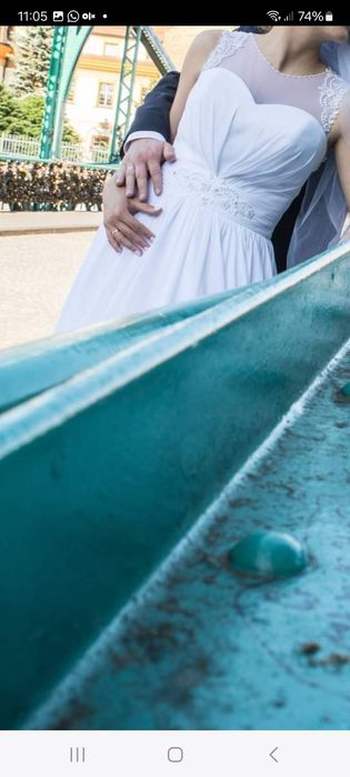 Suknia ślubna z muślinu