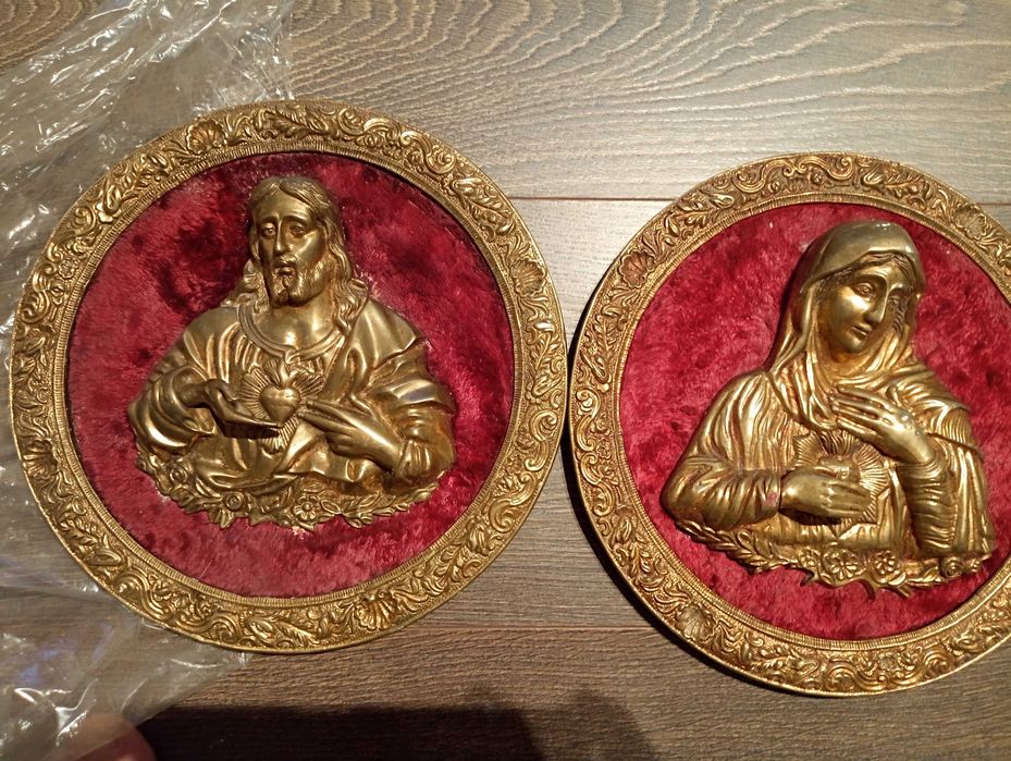 Imagens religiosas - Sagrado Coração de Jesus e Imaculado Coração de Maria