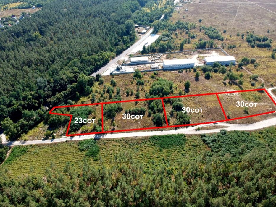 Ділянка с.Вита-Почтовая от  23 сот склад  виробництво целевое 11.02