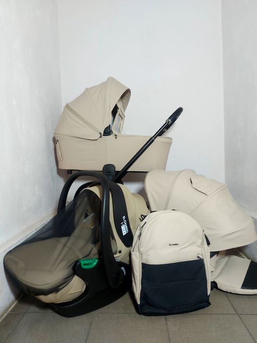 Коляска El.camino PERSONA +автокрісло  El.camino I-FIX розкладається