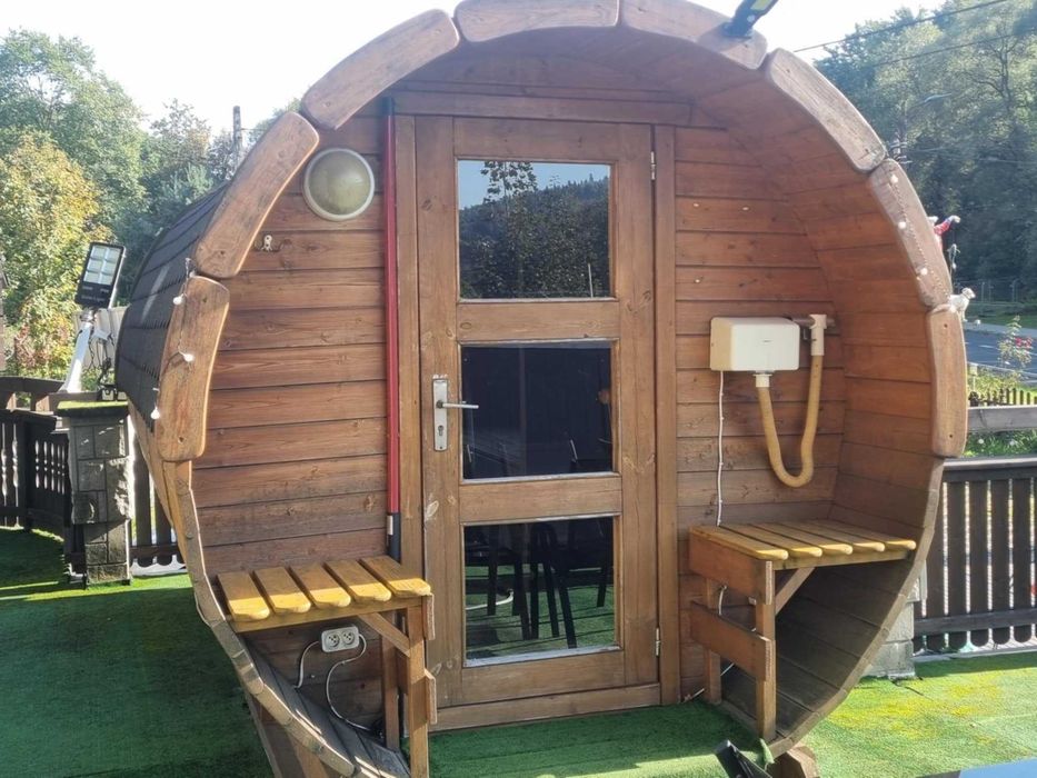 sauna beczka 4m/używana/okazja.