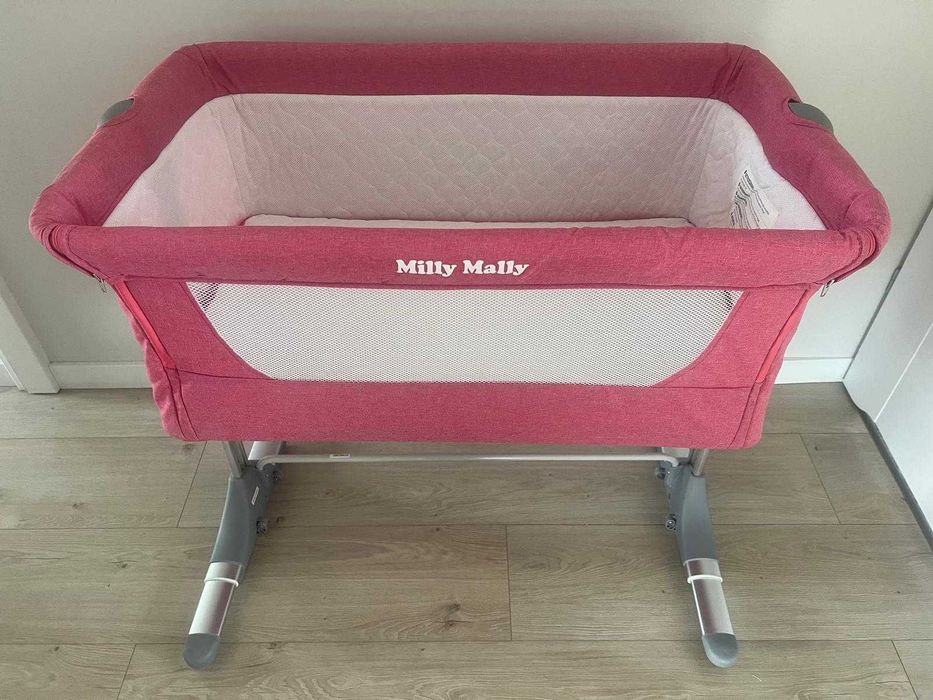 Łóżeczko Milly Mally 3 w 1 z funkcją dostawki i funkcją kołyski. STAN IDEALNY.