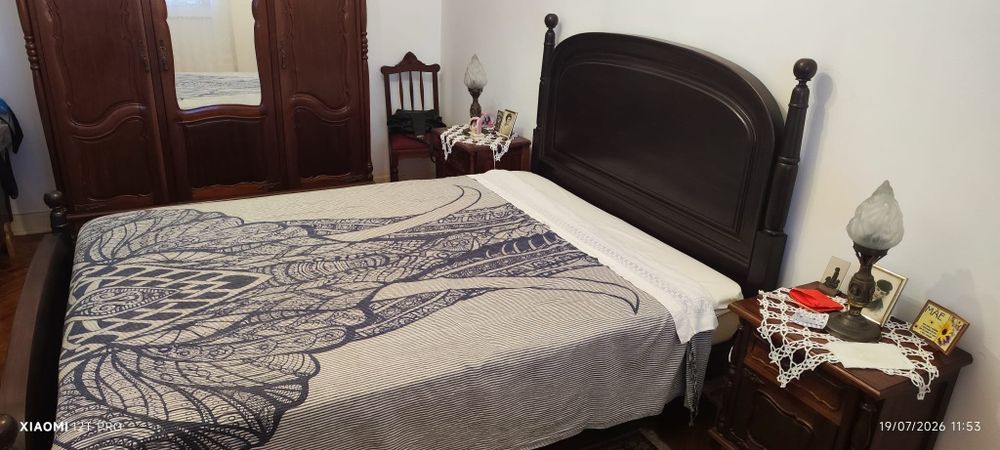 Cama casal madeira maciça