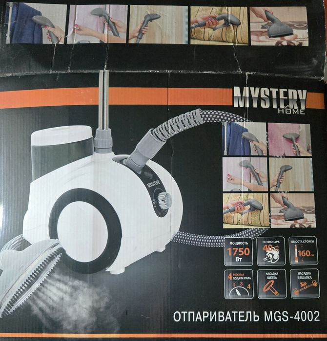 Вертикальний відпарювач для одягу Mystery MGS-4002 (1750W) — Стан Нового!
