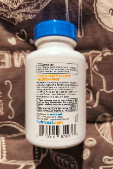 Nutricost ашваганда ксм 66 KSM-66 екстракт кореня ashwagandha 60 капс