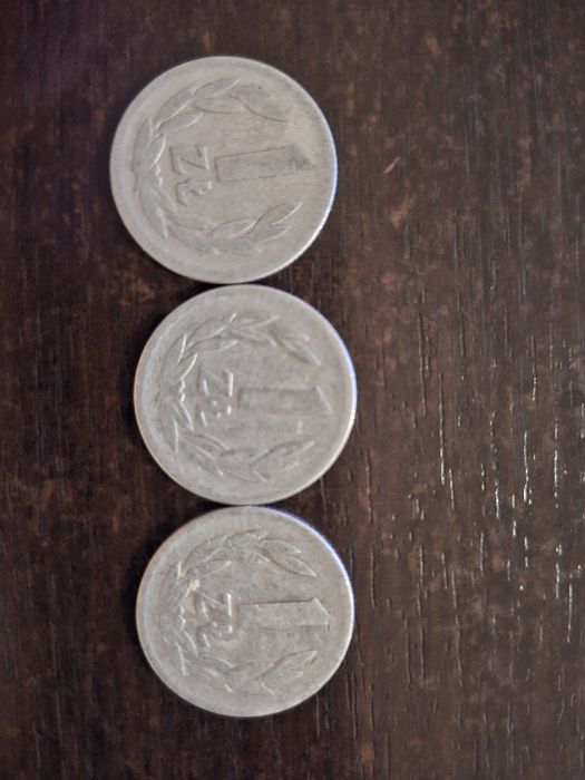 Zestaw 3 szt 1 zł 1949 al