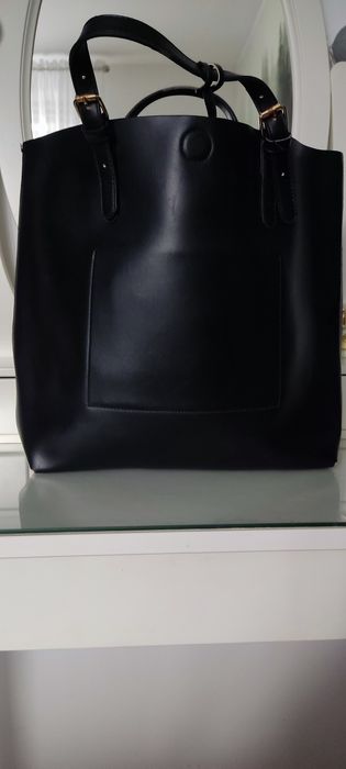 Torebka czarna typu szoper