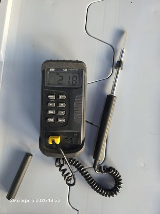 Cyfrowy Termometr Dwukanałowy CIE 307 + Profesjonalna Sonda Typu K