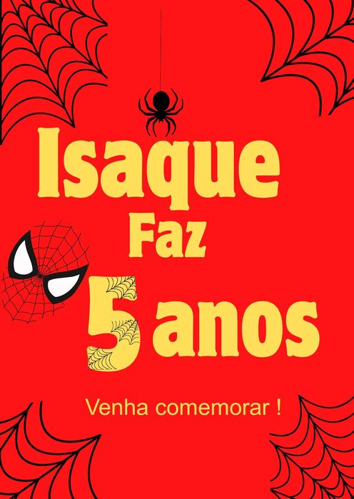 Convites digital infantil para aniversário.