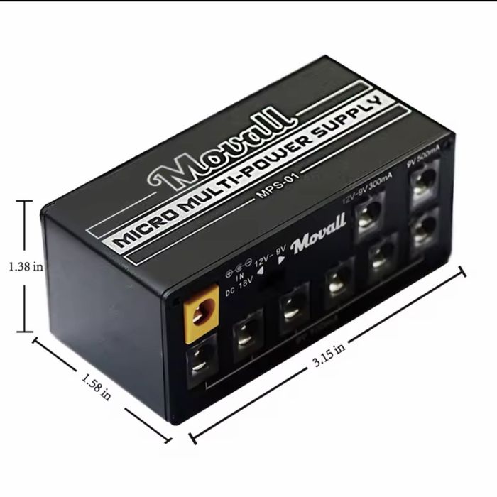 Fonte Movall | 8 Saídas Isoladas | Anti Interferência | Pedalboard Guitarra eletrica
