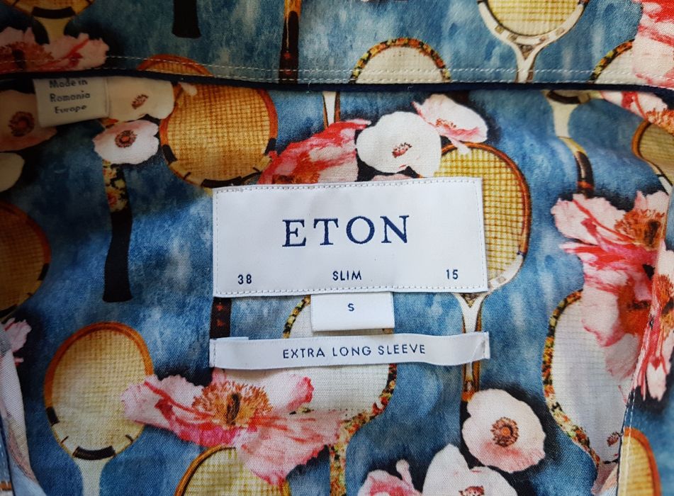 Eton сорочка slim fit оригінал S flower print