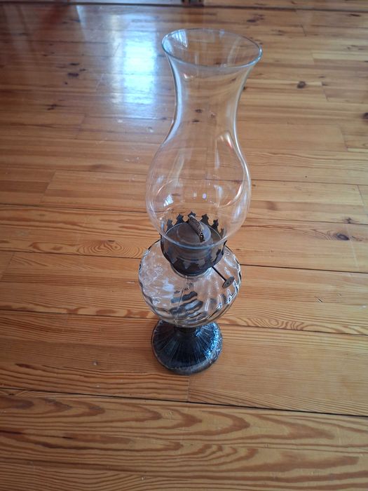 Szklana lampa naftowa Retro / Vintage