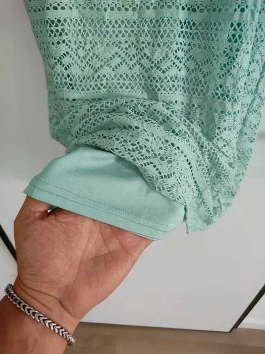 Vestido renda verde água City Life – Tamanho S