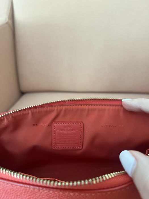 Bolsa de pele Coach laranja