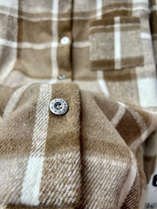 Рубашка куртка в клетку тёплая, толстая. Италия. ОВЕРСАЙЗ