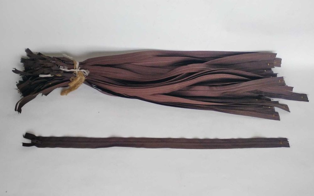 Капроновые застежки-молнии №5, 70 см, коричневые, пачка 200 шт