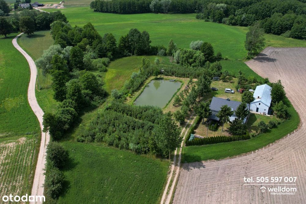 [REZERWACJA] Siedlisko z pięknym ogrodem i stawem 2,5km do Chrostkowa