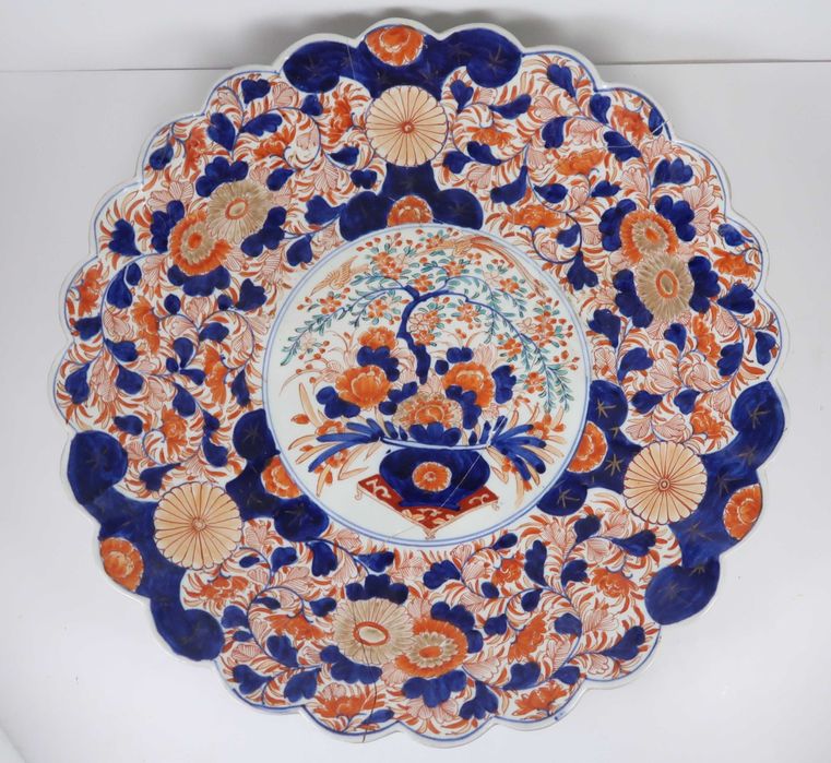 Prato "Gigante" Imari Séc. XIX - 45.5 cm