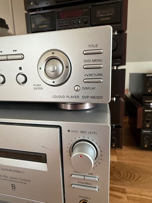 sony zestaw wieża str-de475, mds-je480, tc-we475, dvp-ns300