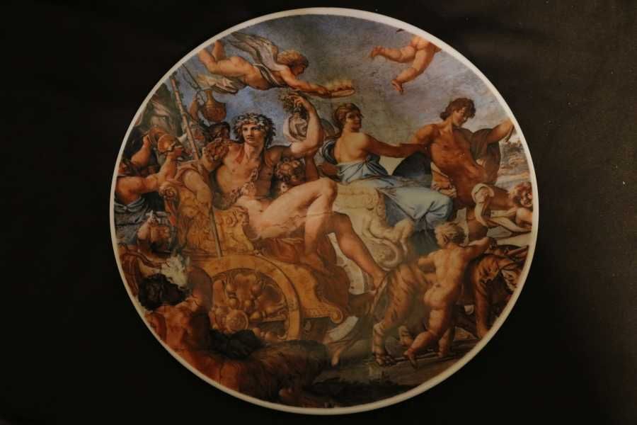 Talerz kolekcjonerski Triumf Bachusa i Ariadny.