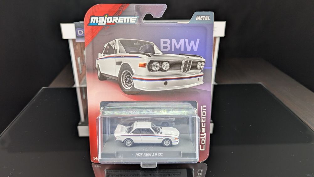 1975 BMW 3.0 CSL Majorette z gablotką