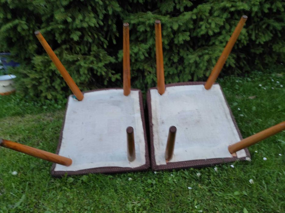 Stare krzesła klubowe Patyczaki PRL Vintage 2 szt.